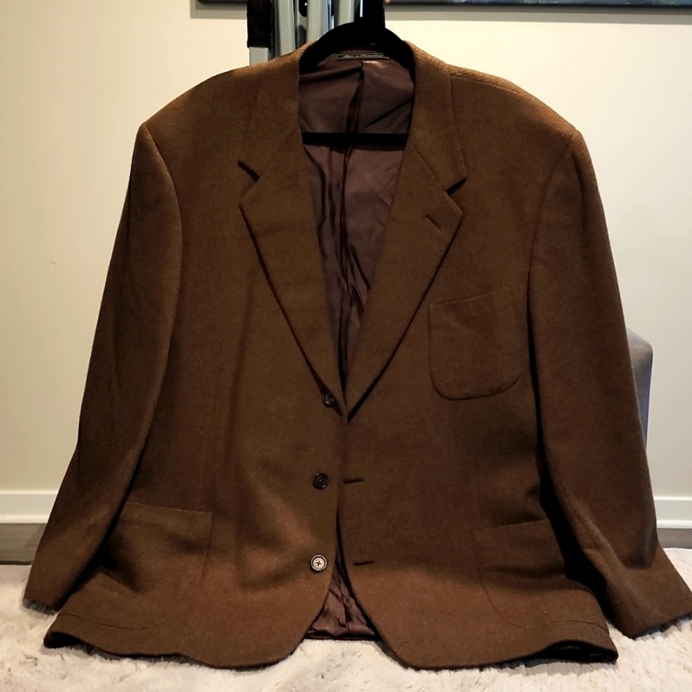 Men's Ermenegildo Zegna Brown Cashmere Blazer (Excellent Condition) Size 48